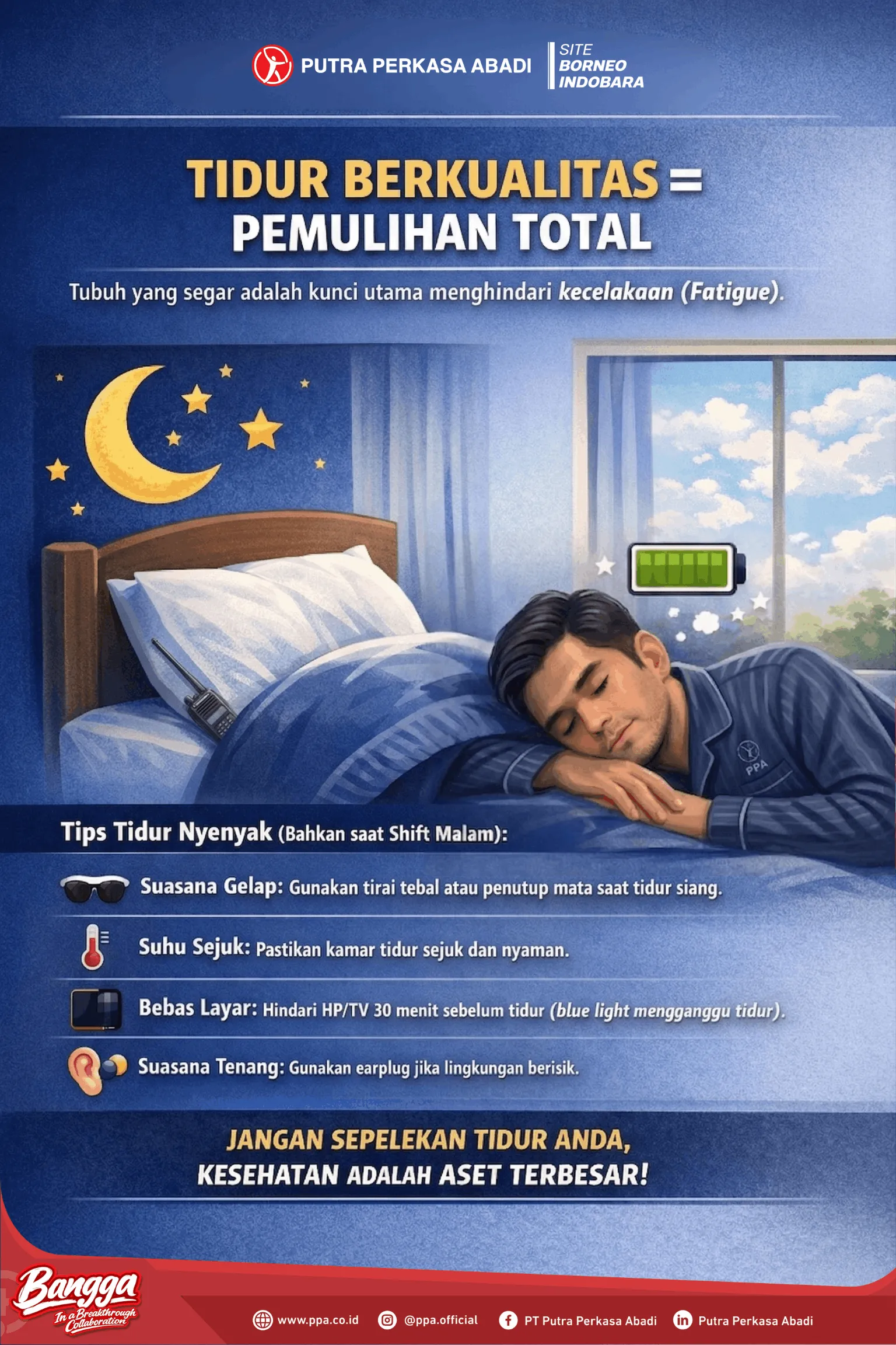 Tidur Berkualitas, Kunci Pemulihan dan Pencegahan Fatigue